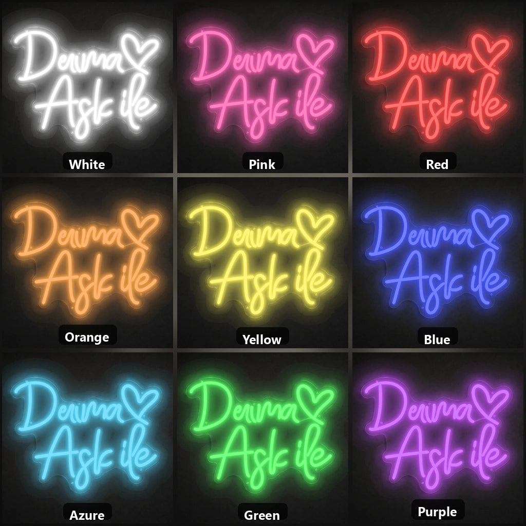 Say Aan Art Bet Cor Key LED Neon Sign Garage Man Cave Neon Sign color grid