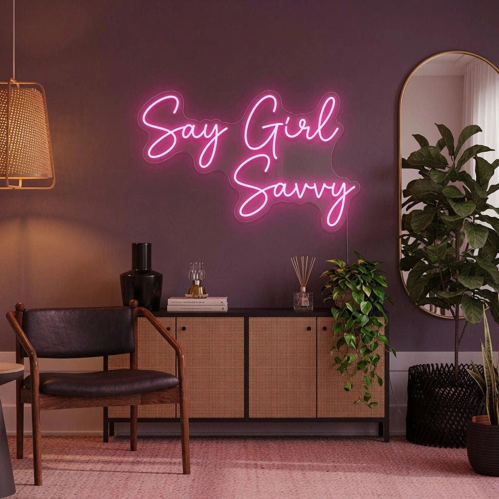 Say Girl Savvy LED Neon Sign - Shineneon