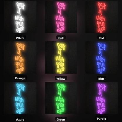 Say It LED Neon Sign Garage Man Cave Neon Sign color grid
