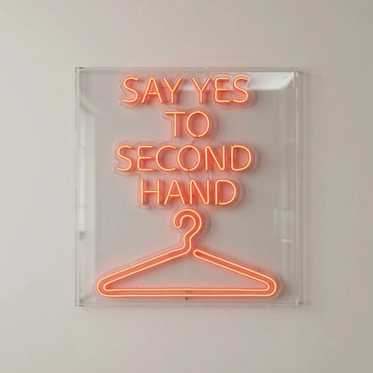 Say Yes To Second Hand LED Neon Sign - 01 Original Product Image