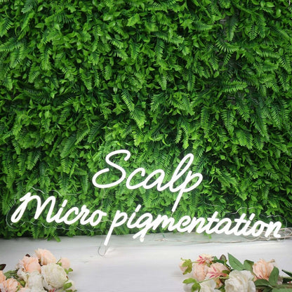 Scalp Micro Pigmentation White Led Neon Sign - Shineneon