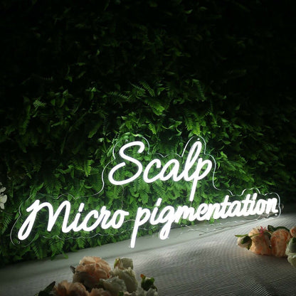 Scalp Micro Pigmentation White Led Neon Sign - Shineneon