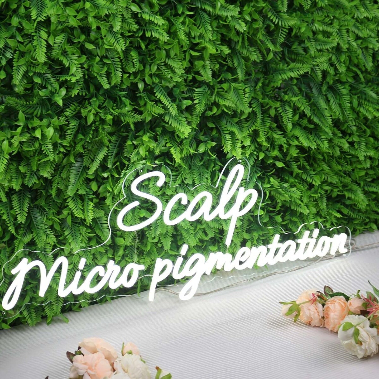 Scalp Micro Pigmentation White Led Neon Sign - Shineneon