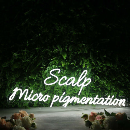 Scalp Micro Pigmentation White Led Neon Sign - Shineneon