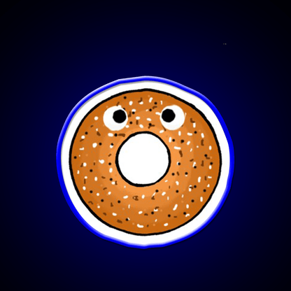 Scared Bagel Man Snack Food Led Neon Sign Rgb Color - Shineneon