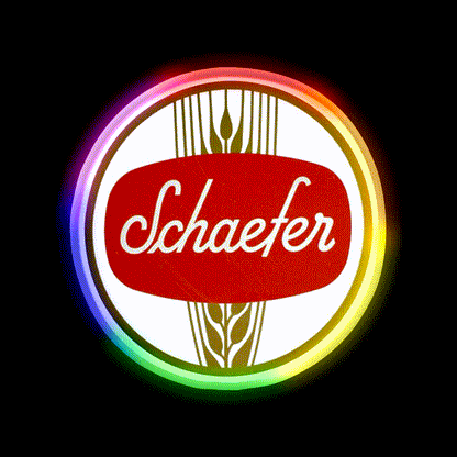 Schaefer Beer Fm Schaefer Brewing New York Beer Bar Decor Led Neon Sign Rgb Color - LED neon sign close-up detail