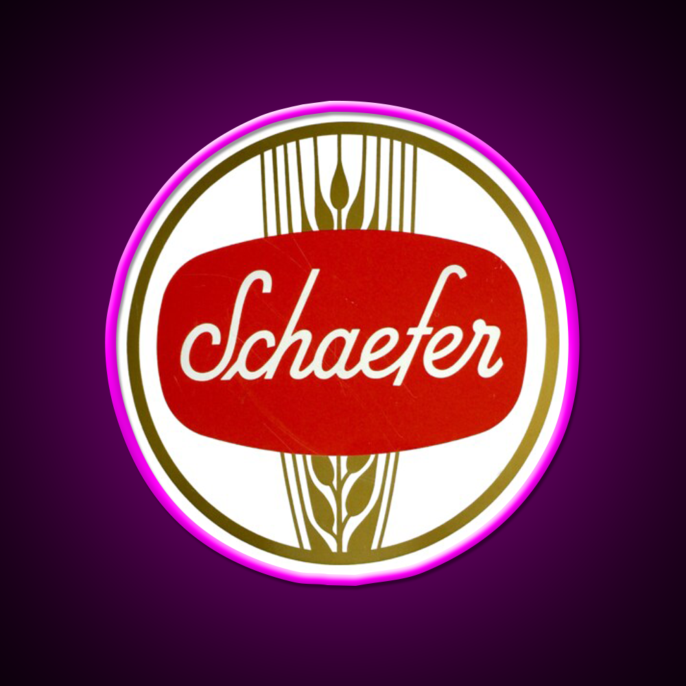 Schaefer Beer Fm Schaefer Brewing New York Beer Bar Decor Led Neon Sign Rgb Color - Neon sign mounted on wall in room