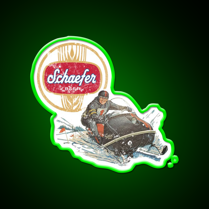 Schaefer Beer Snowmobiling Beer Bar Decor Led Neon Sign Rgb Color - LED neon sign view 8