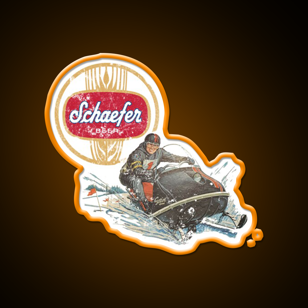 Schaefer Beer Snowmobiling Beer Bar Decor Led Neon Sign Rgb Color - LED neon sign view 6