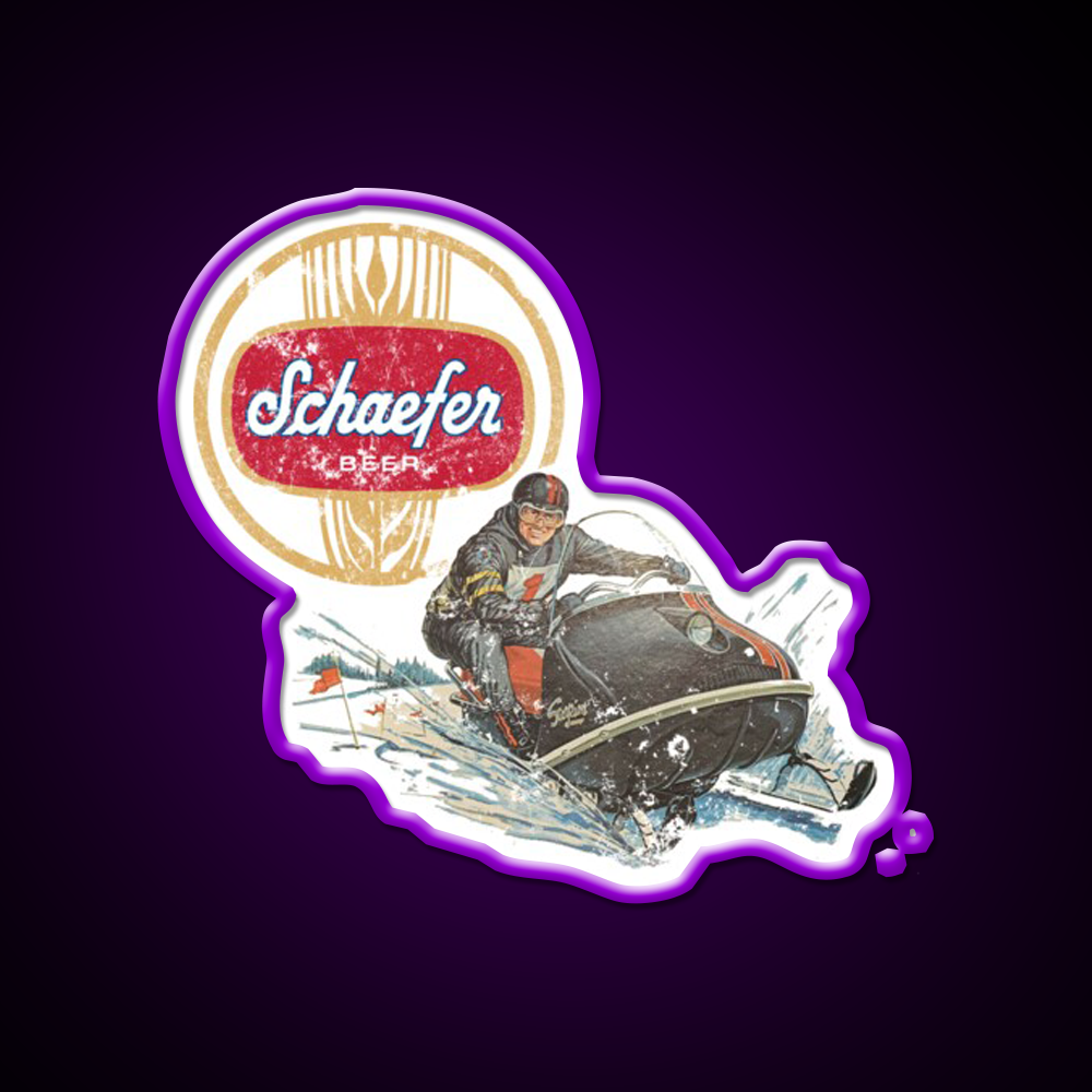 Schaefer Beer Snowmobiling Beer Bar Decor Led Neon Sign Rgb Color - LED neon sign view 9