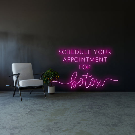 Schedule Your Appointment For Botox Neon Light