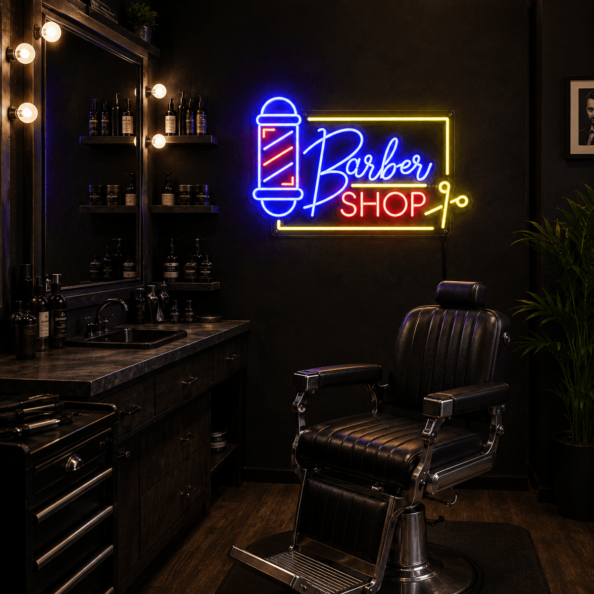 Schild Barbershop Mit LED Neon Sign - Shineneon