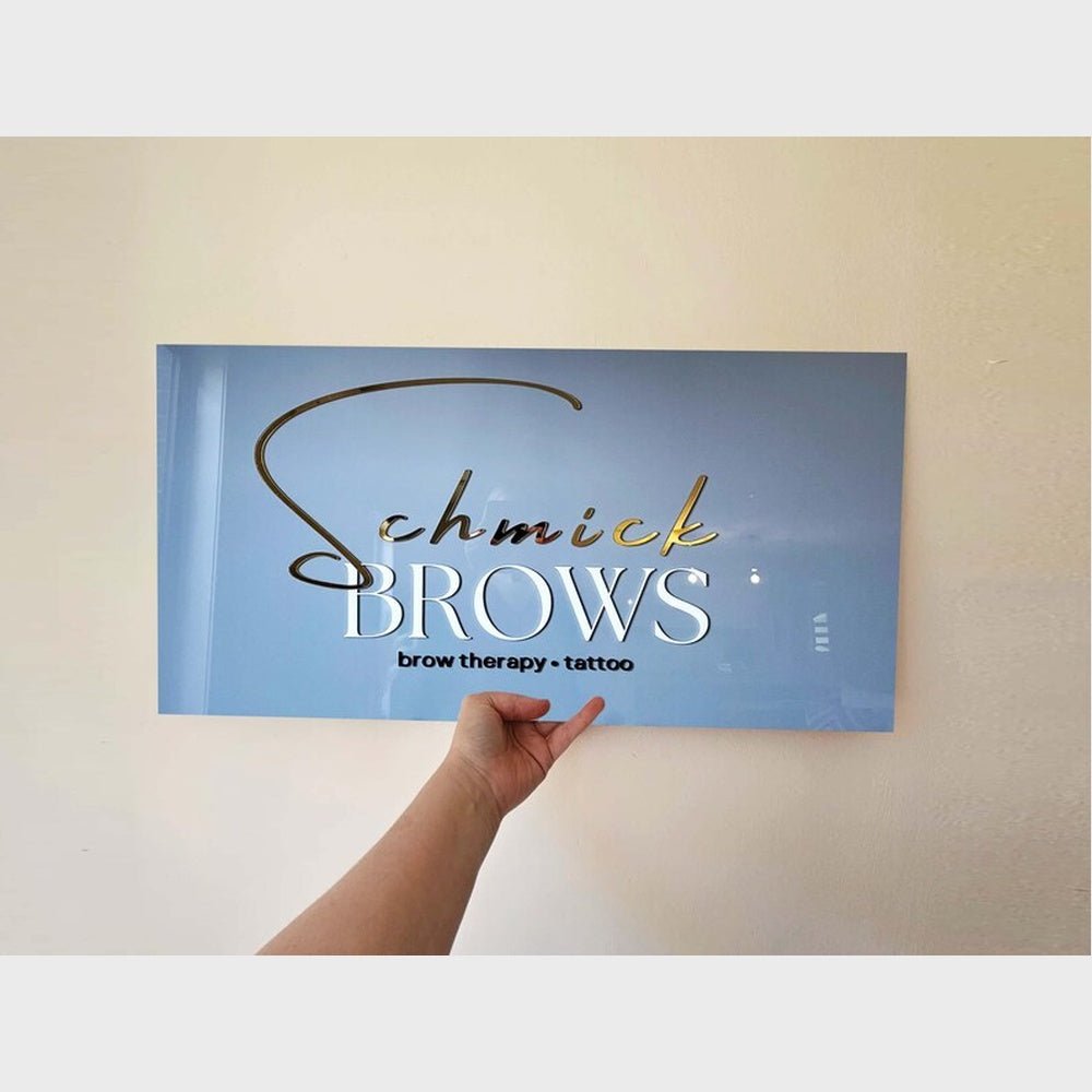 Schimck Brows Acrylic Business Logo Sign - Shineneon