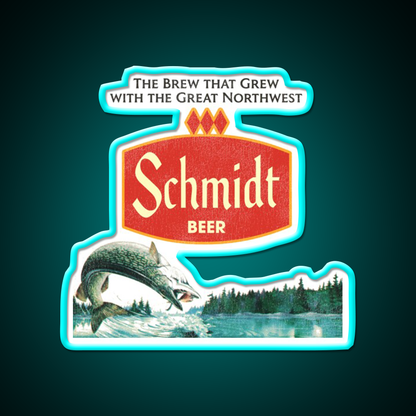 Schmidt Beer Nature Scene Beer Bar Decor Led Neon Sign Wall Art Rgb Color - Size and dimension reference