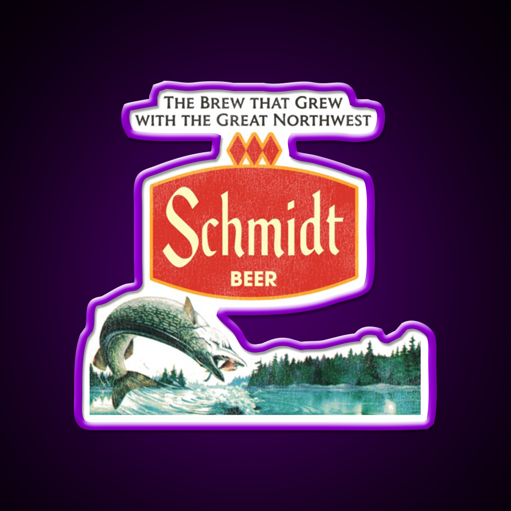 Schmidt Beer Nature Scene Beer Bar Decor Led Neon Sign Wall Art Rgb Color - LED neon sign view 9