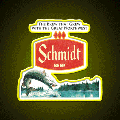 Schmidt Beer Nature Scene Beer Bar Decor Led Neon Sign Wall Art Rgb Color - Custom LED neon sign front view