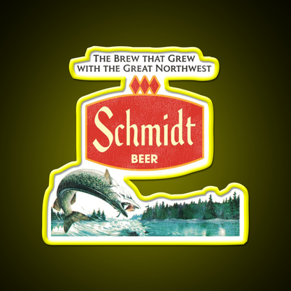 Schmidt Beer Nature Scene Beer Bar Decor Led Neon Sign Wall Art Rgb Color - LED neon sign view 7