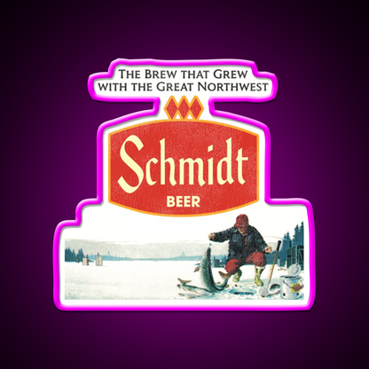 Schmidt Beer Nature Scene Beer Bar Decor Led Neon Sign Wall Decor Rgb Color - Neon sign mounted on wall in room