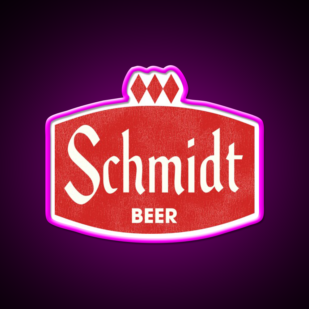 Schmidt Beer Retro Defunct Brewing Beer Bar Decor Led Neon Sign Rgb Color - Neon sign mounted on wall in room