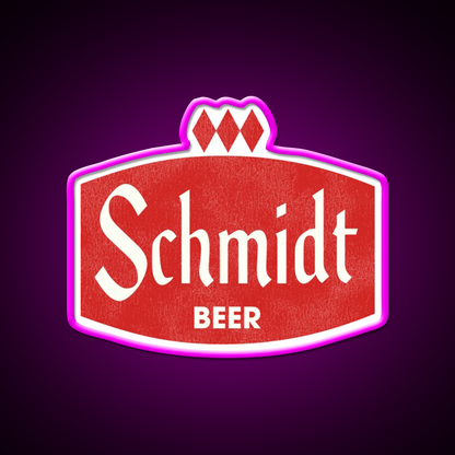 Schmidt Beer Retro Defunct Brewing Beer Bar Decor Led Neon Sign Rgb Color - Neon sign mounted on wall in room