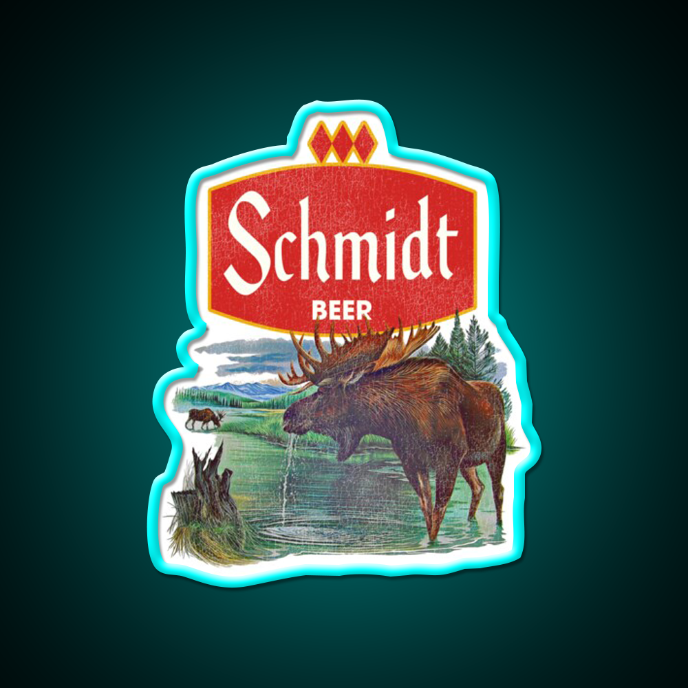 Schmidt Beer Retro Defunct Nature Scene Beer Bar Decor Led Neon Sign Rgb Color - Size and dimension reference