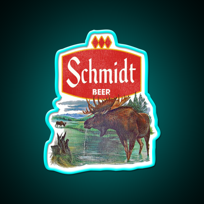 Schmidt Beer Retro Defunct Nature Scene Beer Bar Decor Led Neon Sign Rgb Color - Size and dimension reference