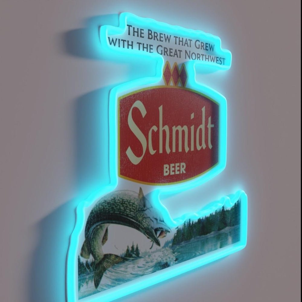 Schmidt Beer Retro Defunct Nature Scene Rgb Led Neon Sign - Shineneon