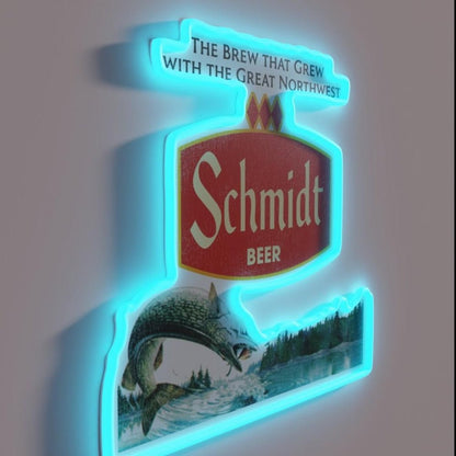 Schmidt Beer Retro Defunct Nature Scene Rgb Led Neon Sign - Shineneon