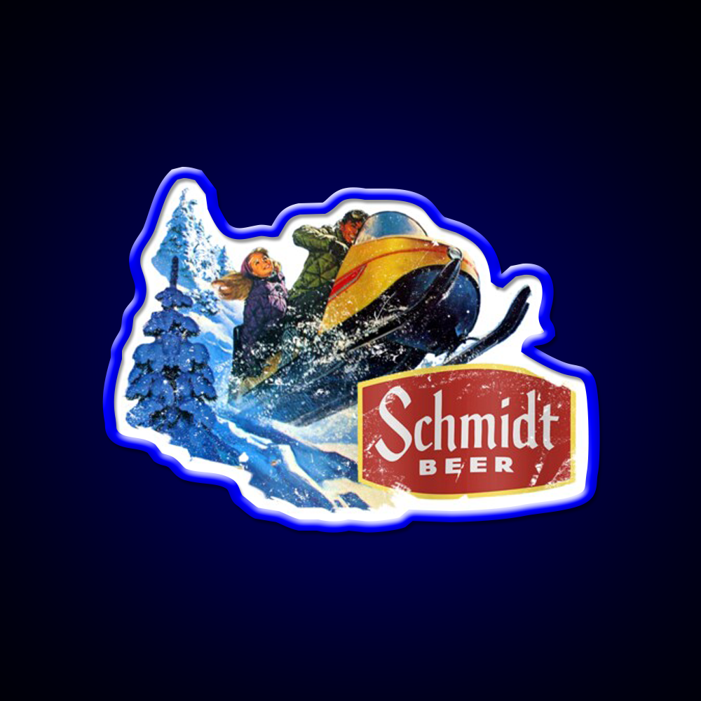 Schmidt Beer Snowmobile Beer Bar Decor Led Neon Sign Rgb Color - LED neon sign view 5