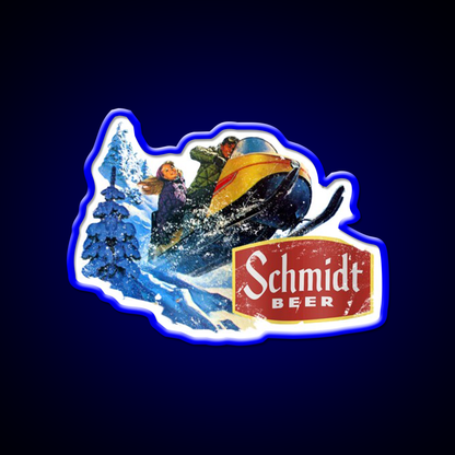 Schmidt Beer Snowmobile Beer Bar Decor Led Neon Sign Rgb Color - LED neon sign view 5