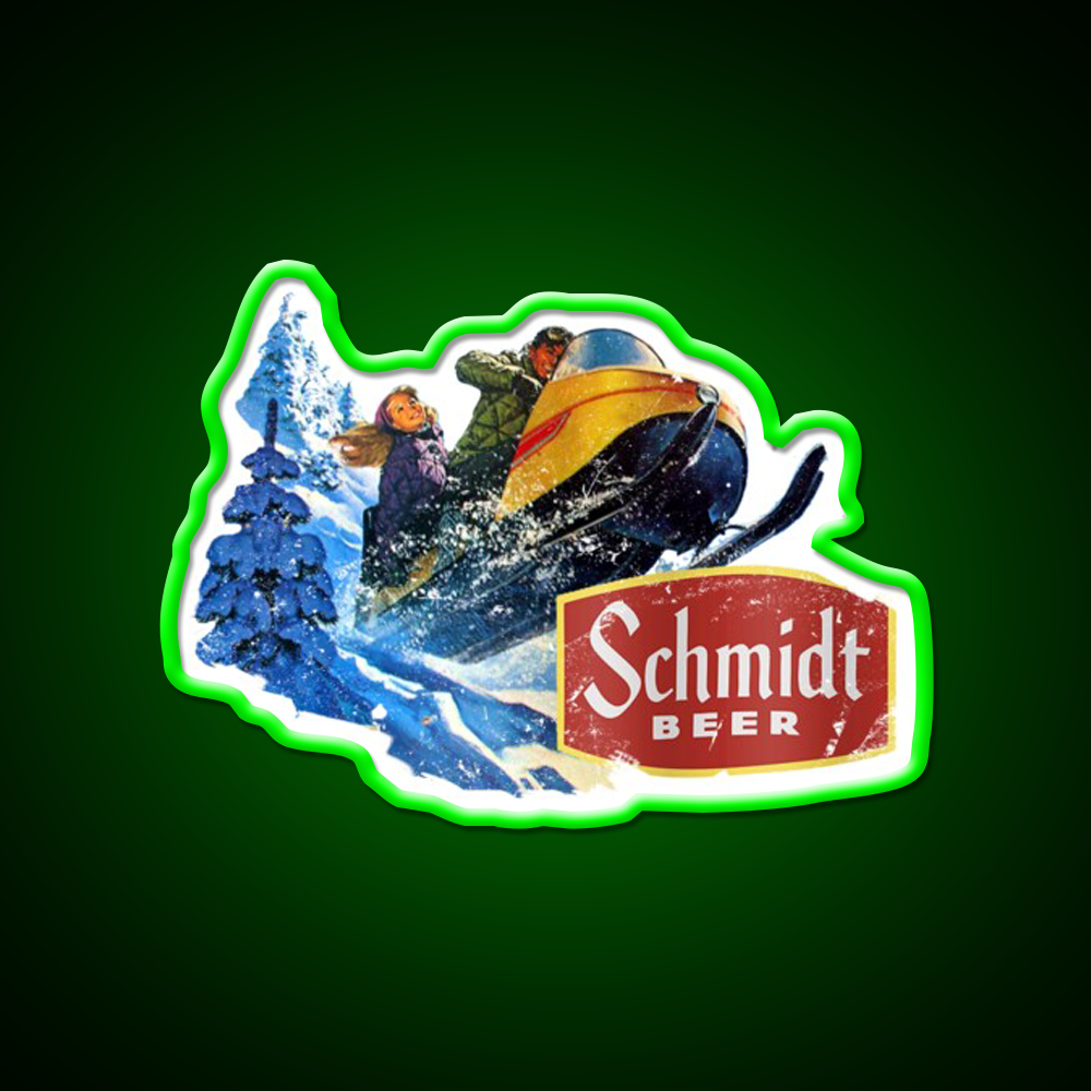 Schmidt Beer Snowmobile Beer Bar Decor Led Neon Sign Rgb Color - LED neon sign view 8