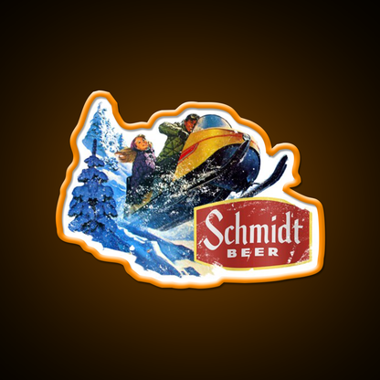 Schmidt Beer Snowmobile Beer Bar Decor Led Neon Sign Rgb Color - LED neon sign view 6