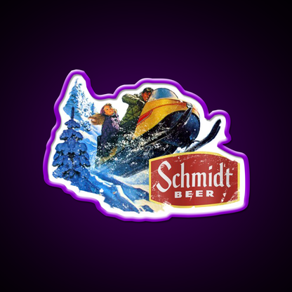 Schmidt Beer Snowmobile Beer Bar Decor Led Neon Sign Rgb Color - LED neon sign view 9