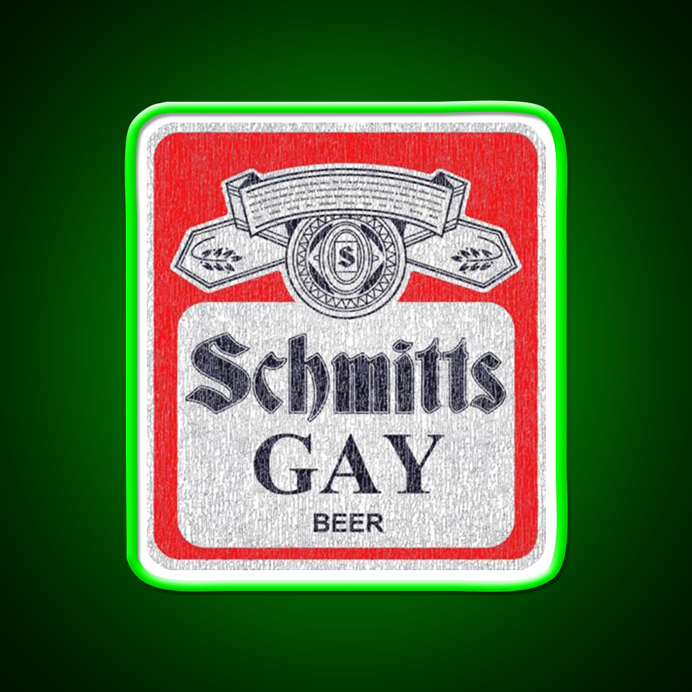 Schmitts Gay Beer Bar Decor Led Neon Sign Rgb Color - LED neon sign view 8