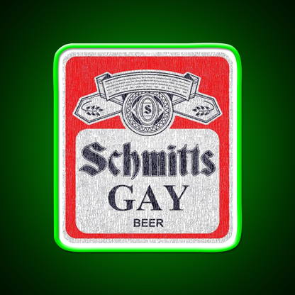 Schmitts Gay Beer Bar Decor Led Neon Sign Rgb Color - LED neon sign view 8