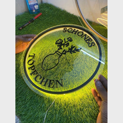 Schones Topfchen Acrylic Business Logo Sign - Shineneon