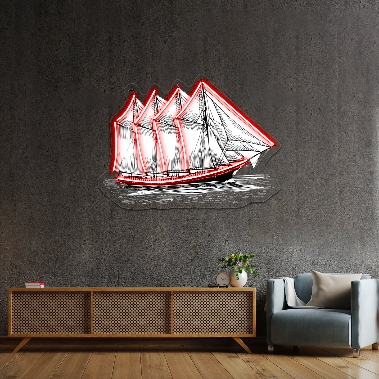 Schooner Wall Artwork Neon Signs | Shineneon