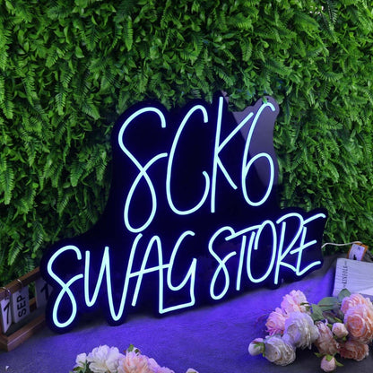 Sck6 Swag Store Blue Led Neon Sign - Shineneon