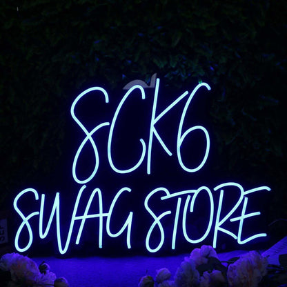 Sck6 Swag Store Blue Led Neon Sign - Shineneon
