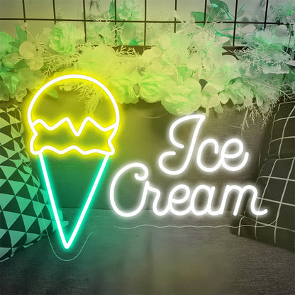 Scoop And Smile Neon Ice Cream Cone | Shineneon