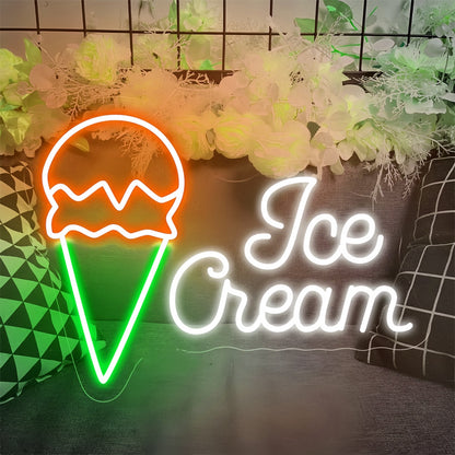 Scoop And Smile Neon Ice Cream Cone | Shineneon