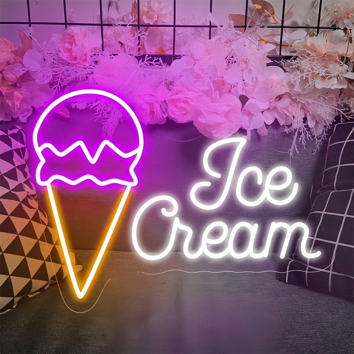 Scoop And Smile Neon Ice Cream Cone | Shineneon