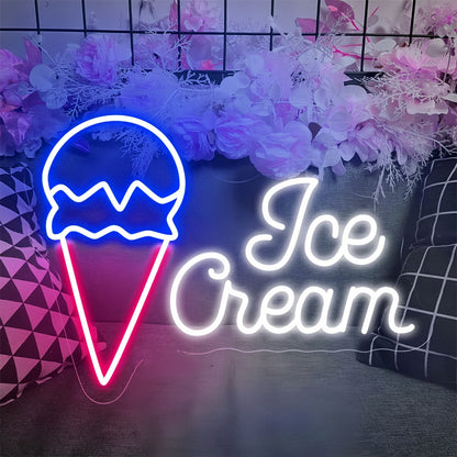 Scoop And Smile Neon Ice Cream Cone | Shineneon