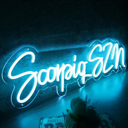 Scorpio Szn Blue Led Neon Sign - Shineneon