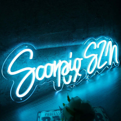 Scorpio Szn Blue Led Neon Sign Wall Art - Shineneon