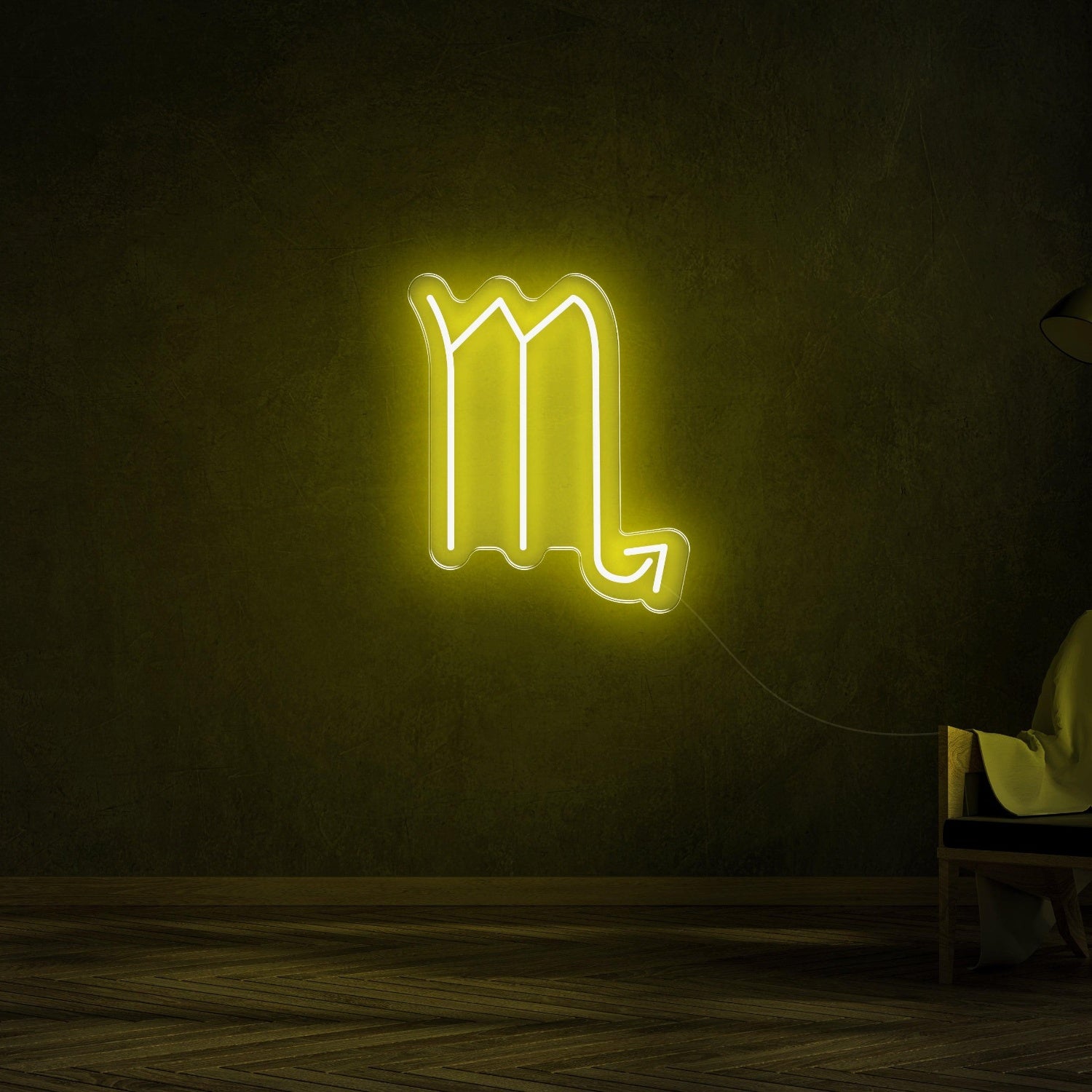 Scorpio Zodiac Yellow Led Neon Sign For Modern Home Decor | Shineneon