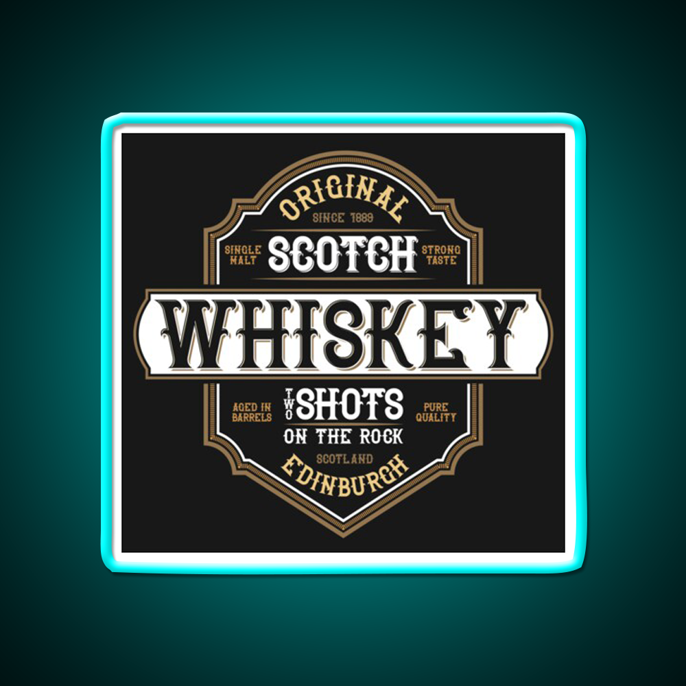 Scotch Whiskey From Edinburgh Scotland Whiskey Drink Bar Led Neon Sign Rgb Color