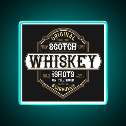 Scotch Whiskey From Edinburgh Scotland Whiskey Drink Bar Led Neon Sign Rgb Color