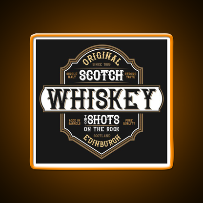 Scotch Whiskey From Edinburgh Scotland Whiskey Drink Bar Led Neon Sign Rgb Color