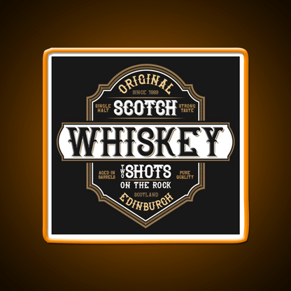 Scotch Whiskey From Edinburgh Scotland Whiskey Drink Bar Led Neon Sign Rgb Color - Shineneon